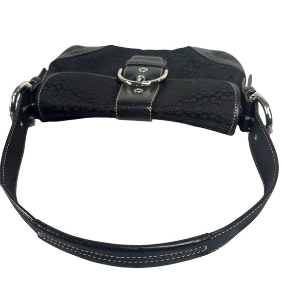 Coach 6818 SMALL Vintage Soho Black Leather and Signature C Canvas Shoulder Bag - Picture 14 of 16